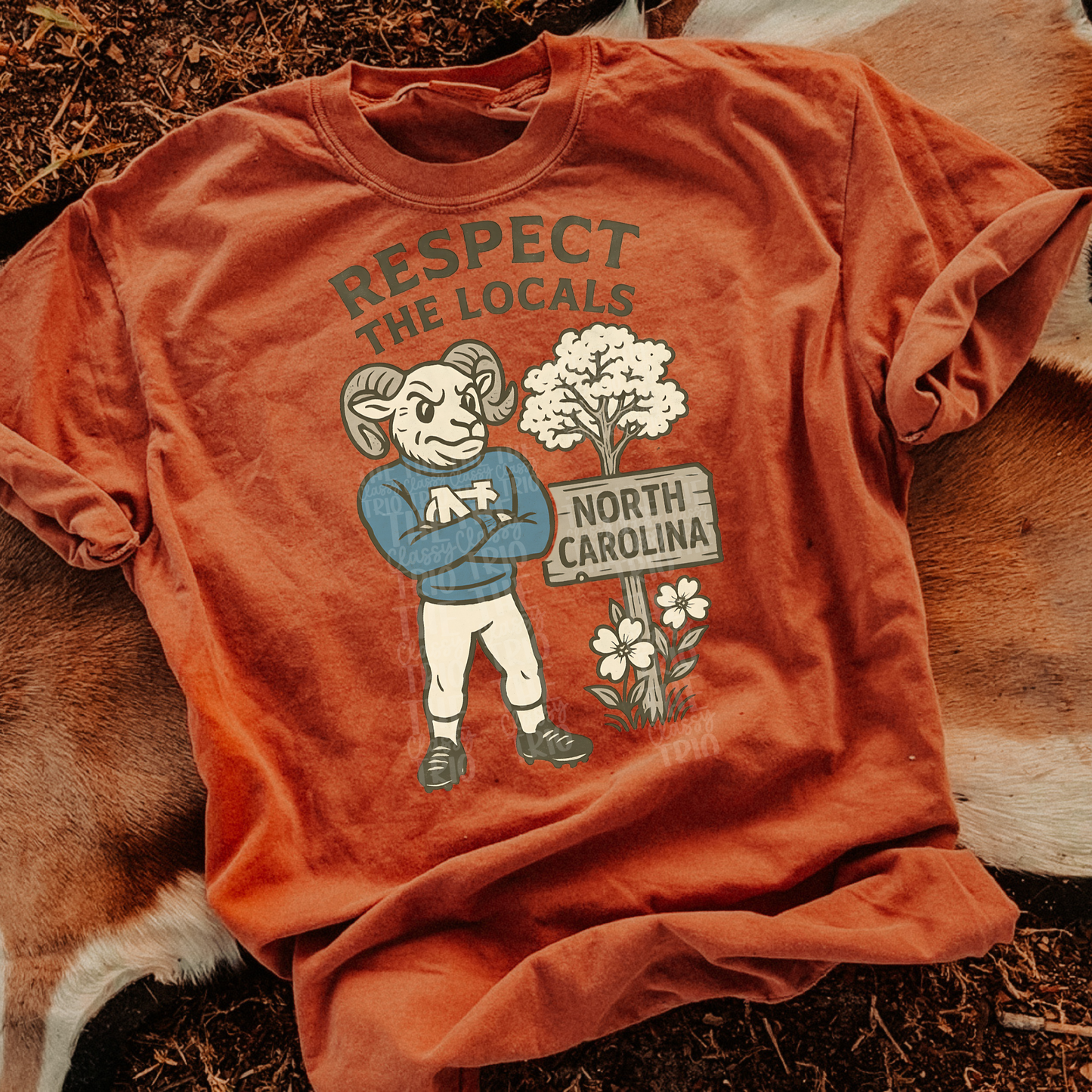 Respect the Locals | Digital Design | PNG | Sublimation | North Carolina | Retro | Shirt Design | Trend | Vintage Chalk Distressed