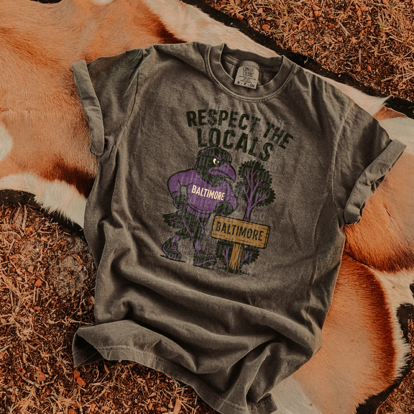 Respect the Locals | Digital Design | PNG | Sublimation | Baltimore | Retro | Shirt Design | Trend | Vintage Chalk Distressed