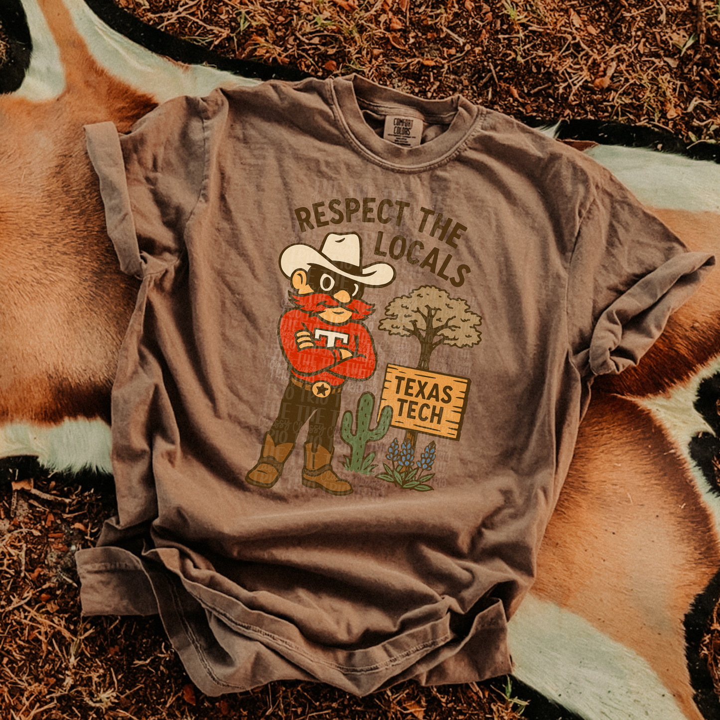 Respect the Locals | Digital Design | PNG | Sublimation | Texas | Retro | Shirt Design | Trend | Vintage Chalk Distressed