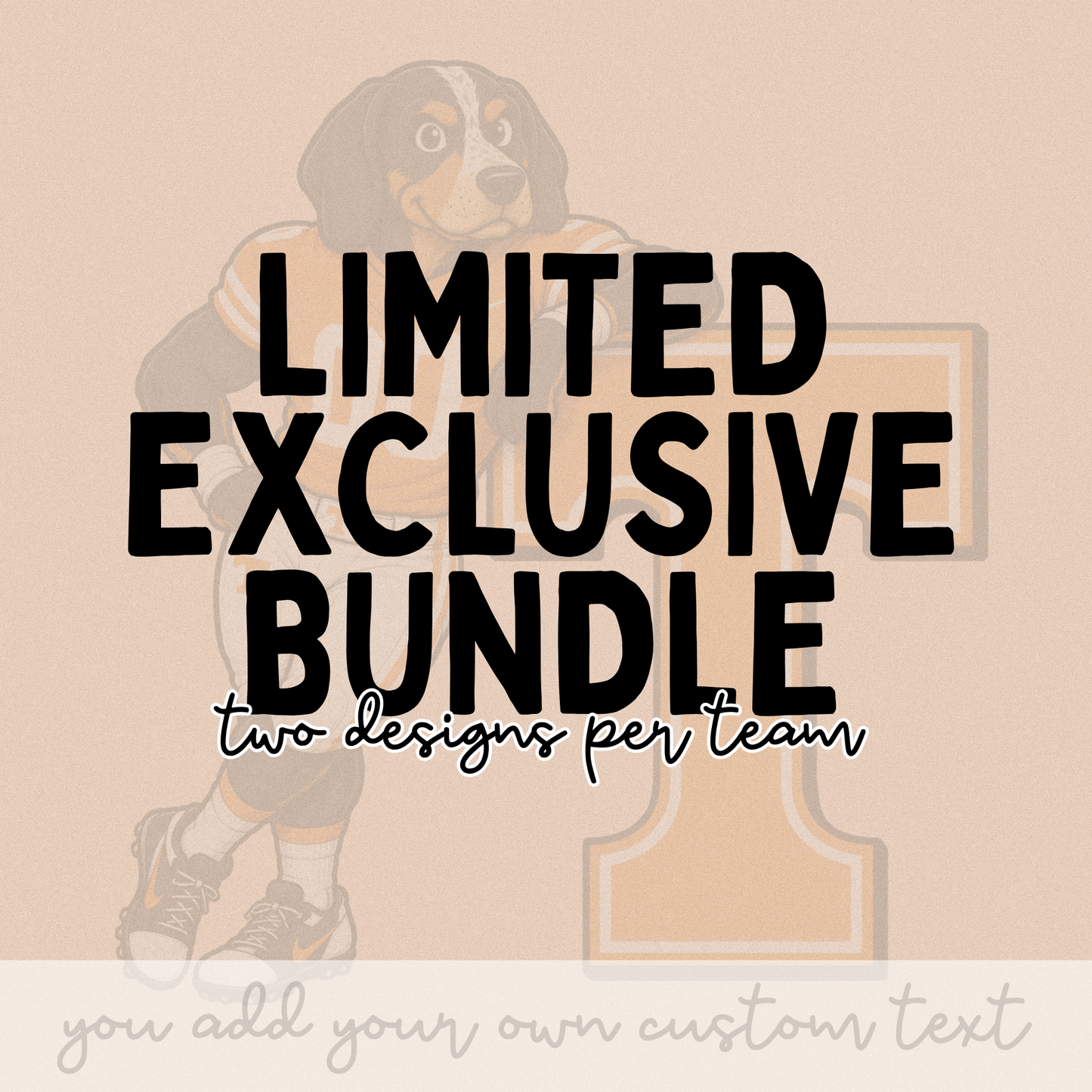 Limited Exclusive Leaning Mascot PNG Bundle | Football Designs (Digital)