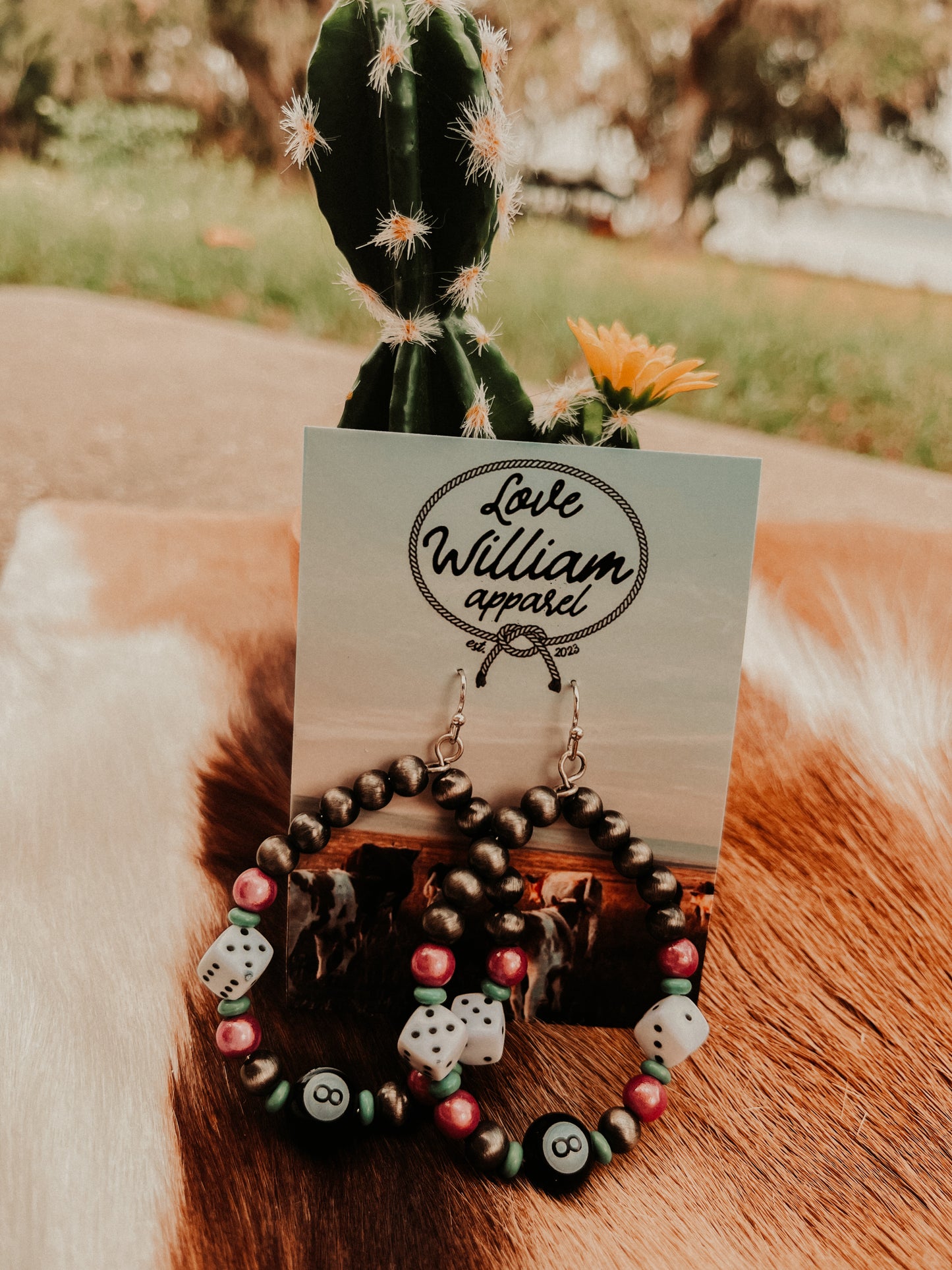 Dice and 8 Ball Earrings