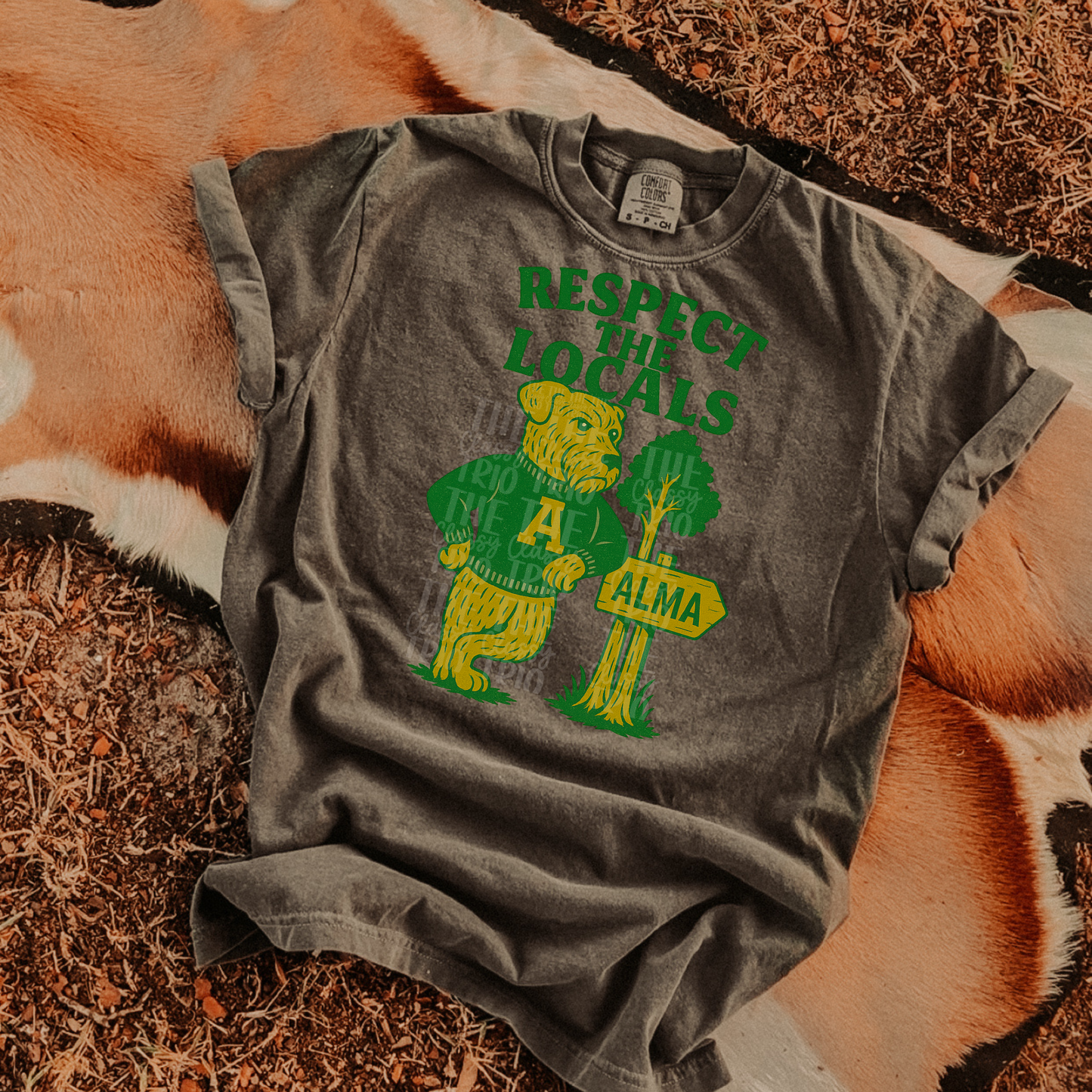 Respect the Locals | Digital Design | PNG | Sublimation | Alma | Retro | Shirt Design | Trend | Vintage Chalk Distressed