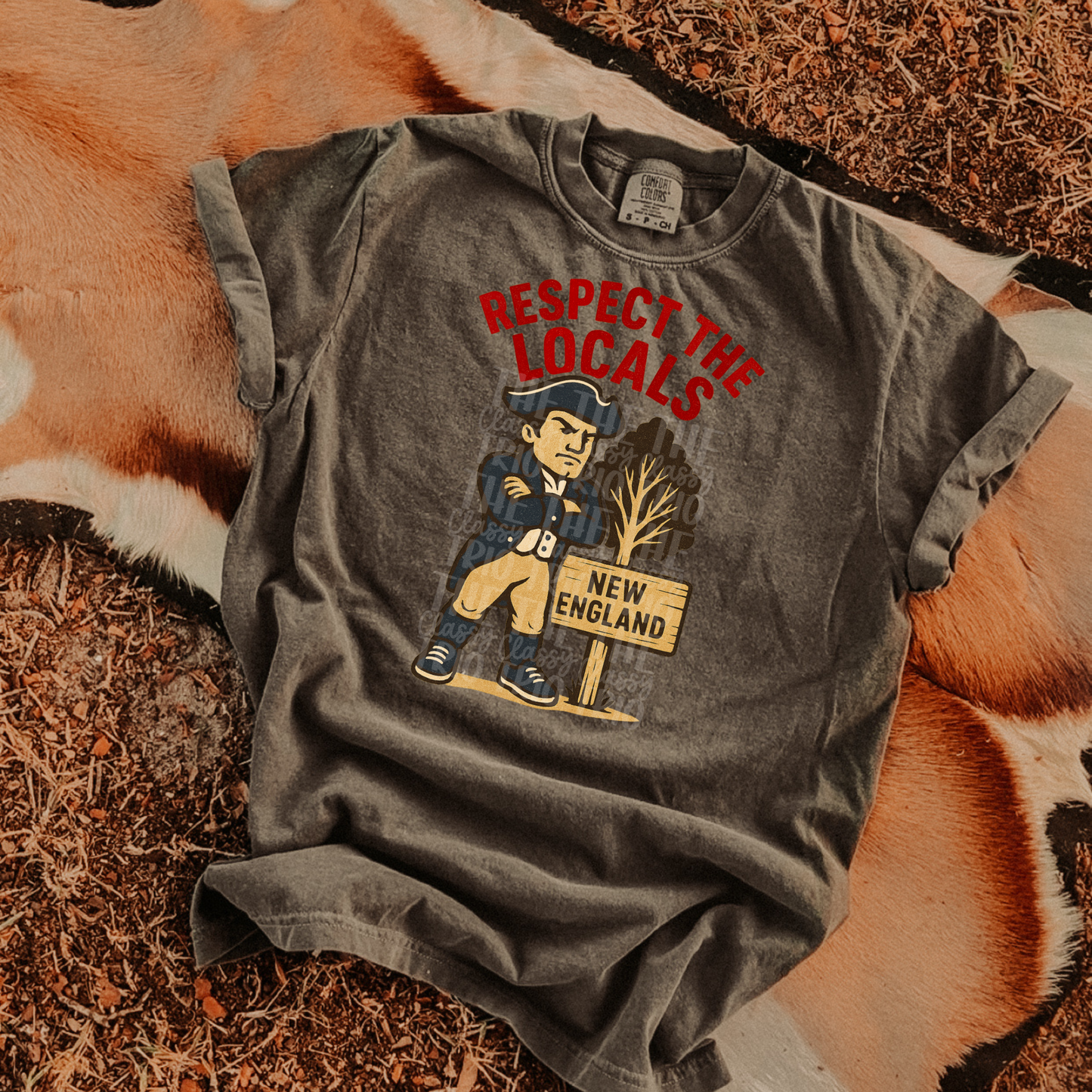 Respect the Locals | Digital Design | PNG | Sublimation | New England | Retro | Shirt Design | Trend | Vintage Chalk Distressed