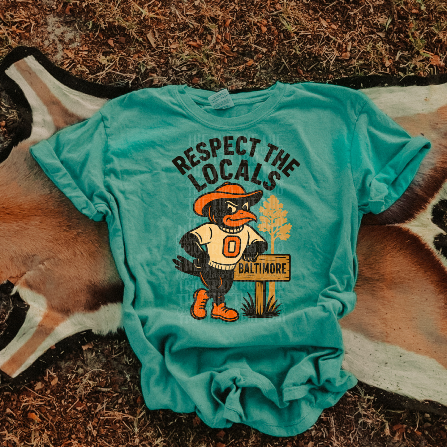 Respect the Locals | Digital Design | PNG | Sublimation | Baltimore | Retro | Shirt Design | Trend | Vintage Chalk Distressed