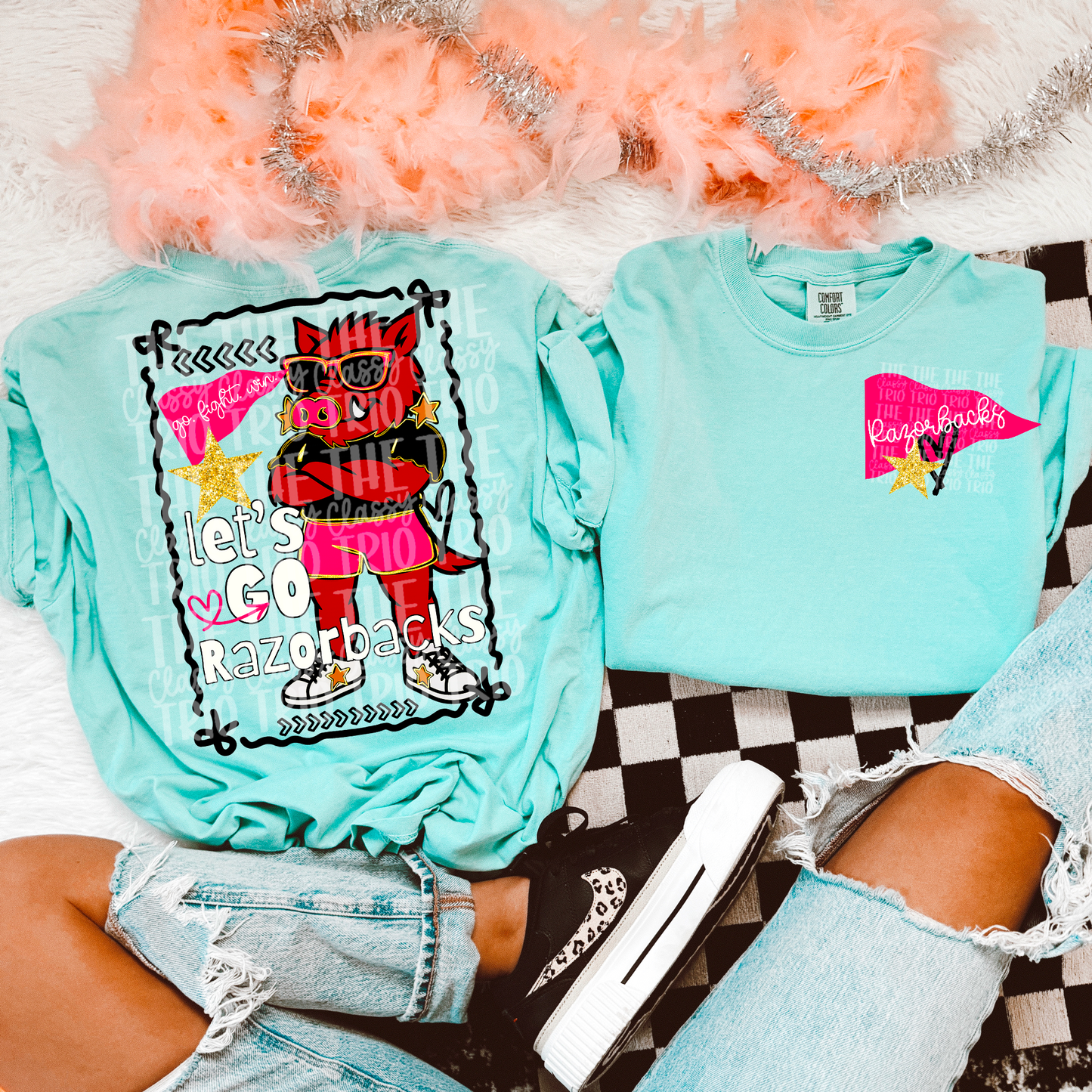 Razors Glitz Glam | Coquette Drawing Digital Design | PNG | Sublimation | Preppy Mascot Design | Kid Adult Shirt Design | Original Creator