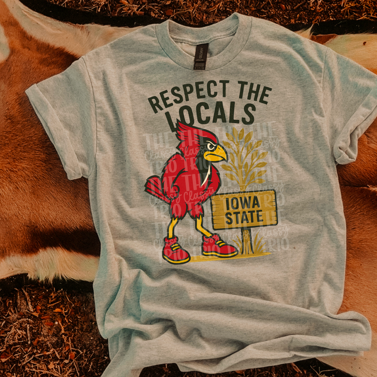 Respect the Locals | Digital Design | PNG | Sublimation | Iowa State | Retro | Shirt Design | Trend | Vintage Chalk Distressed