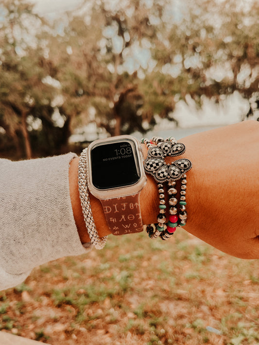 Checkered Teardrop Beaded Bracelet