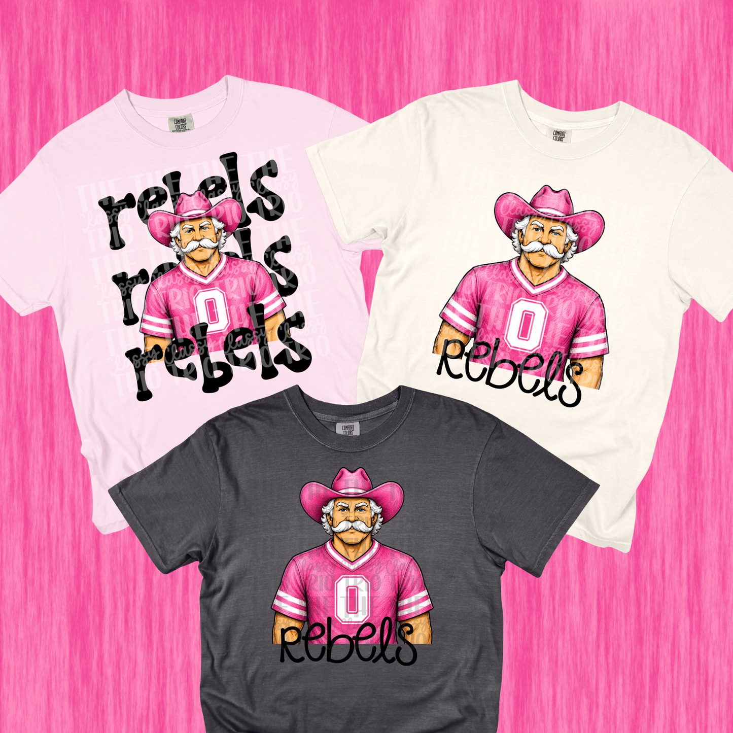 Pink Rebels Simple and Stack PNG | Preppy Design School Shirt PNG | Teacher | School Spirit Digital | Trendy