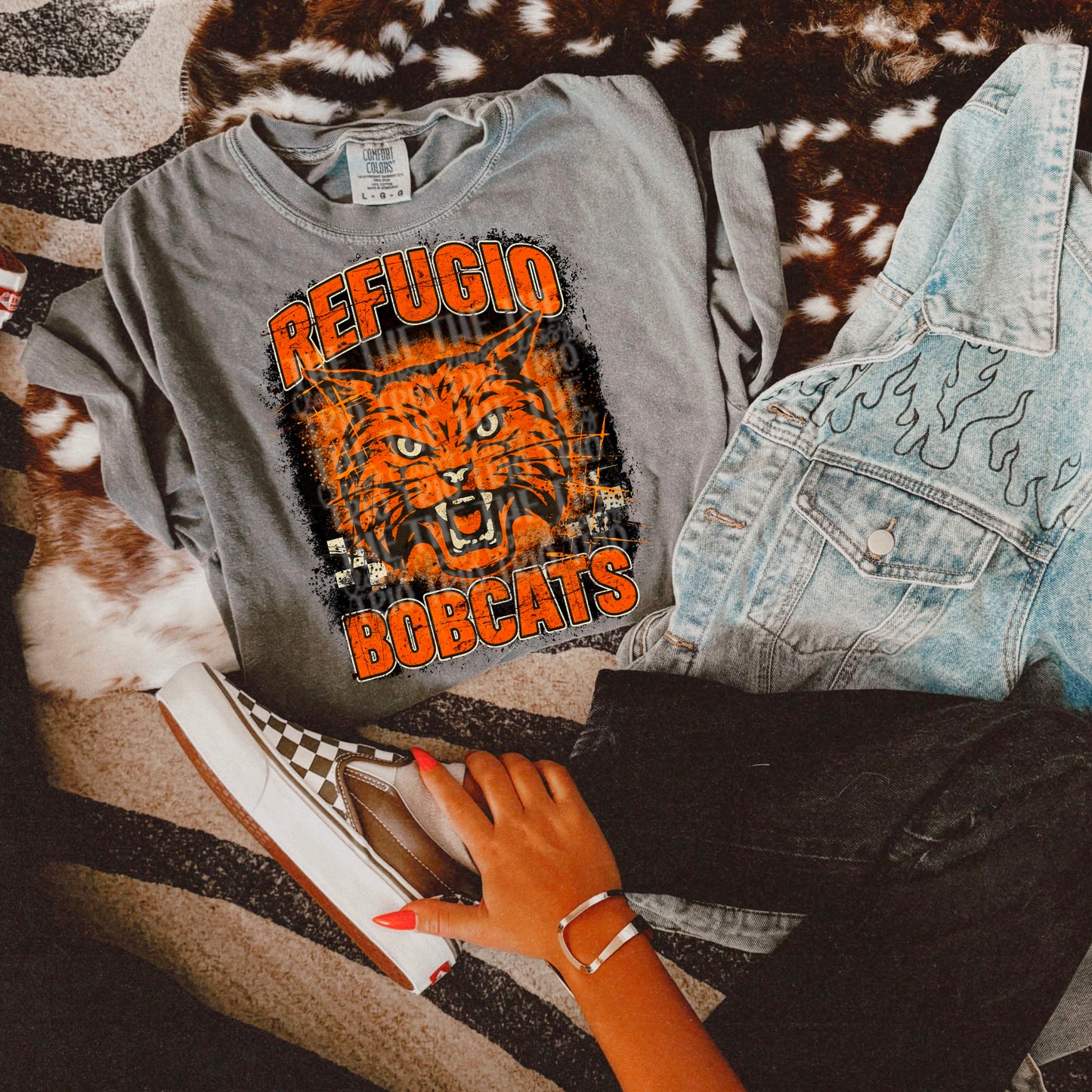 Refugio Bobcats Grudge | Digital Design | PNG | Original Designer | Retro | Shirt Design | Trend | Vintage Chalk Distressed | School Mascot