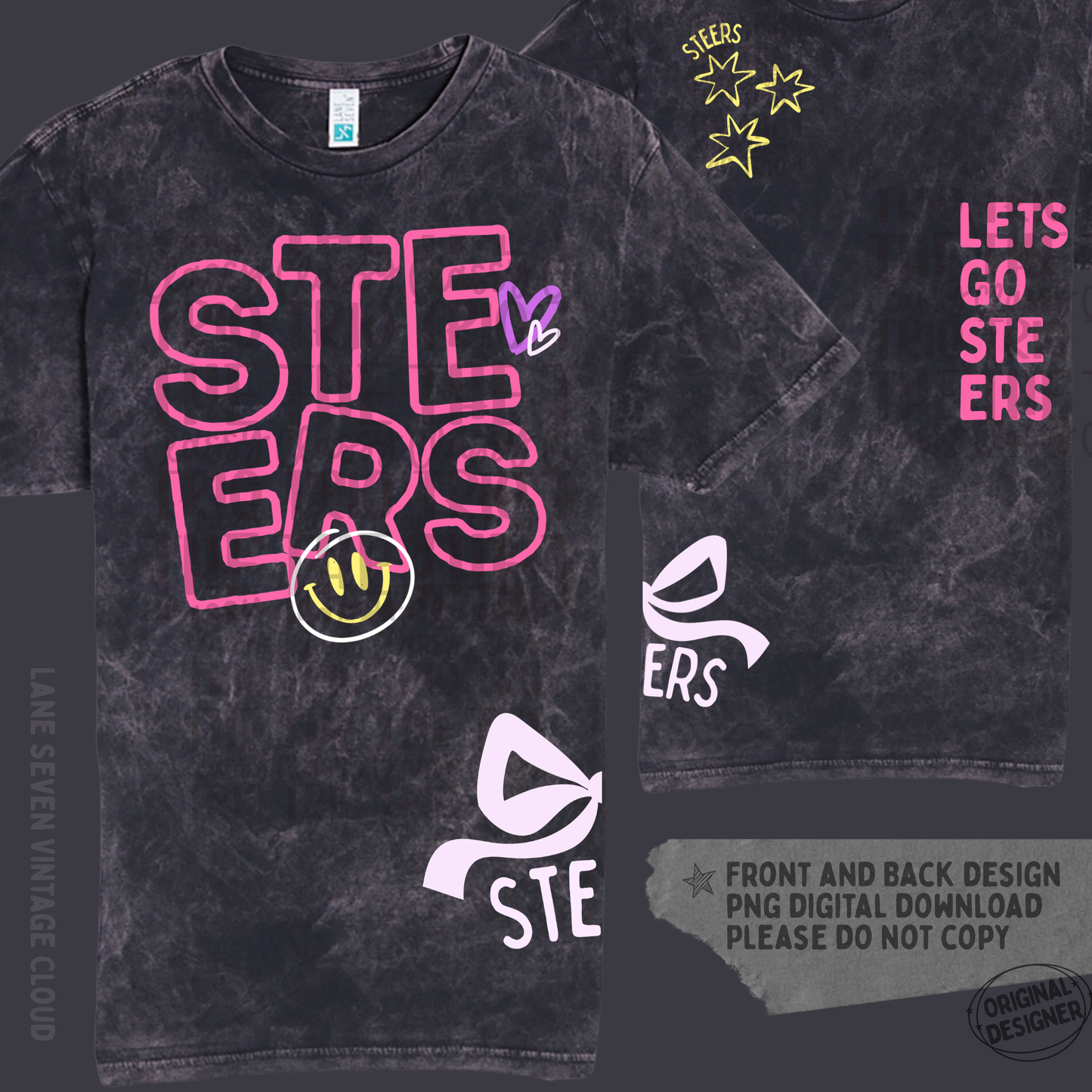 Steers Doodle | Digital Design | PNG | Sublimation Design | Trending | Original Designer