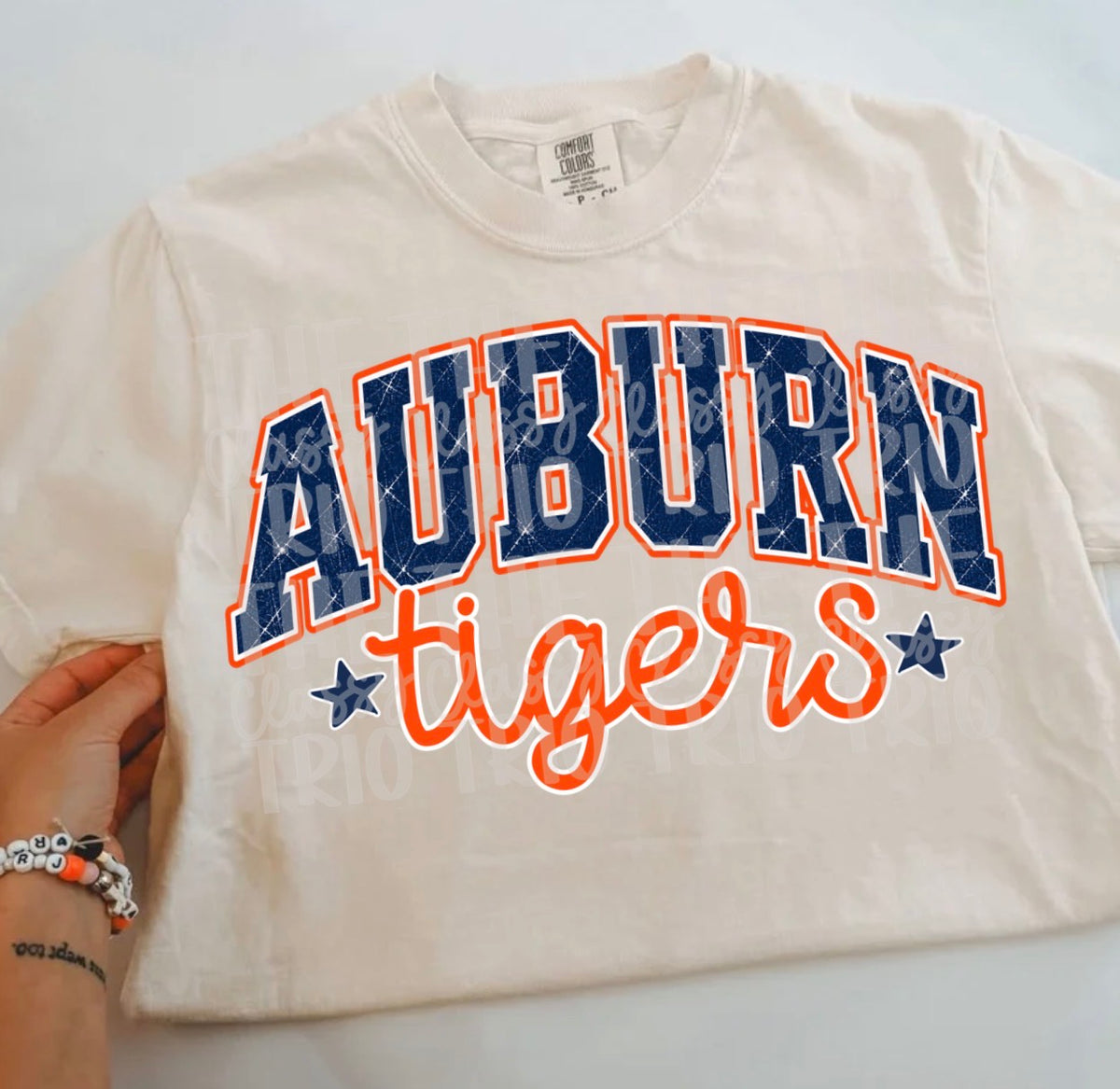 Aub Tiger Distress Varsity Look, School Spirit Wear, PNG Digital Design,, Football (Digital Only)