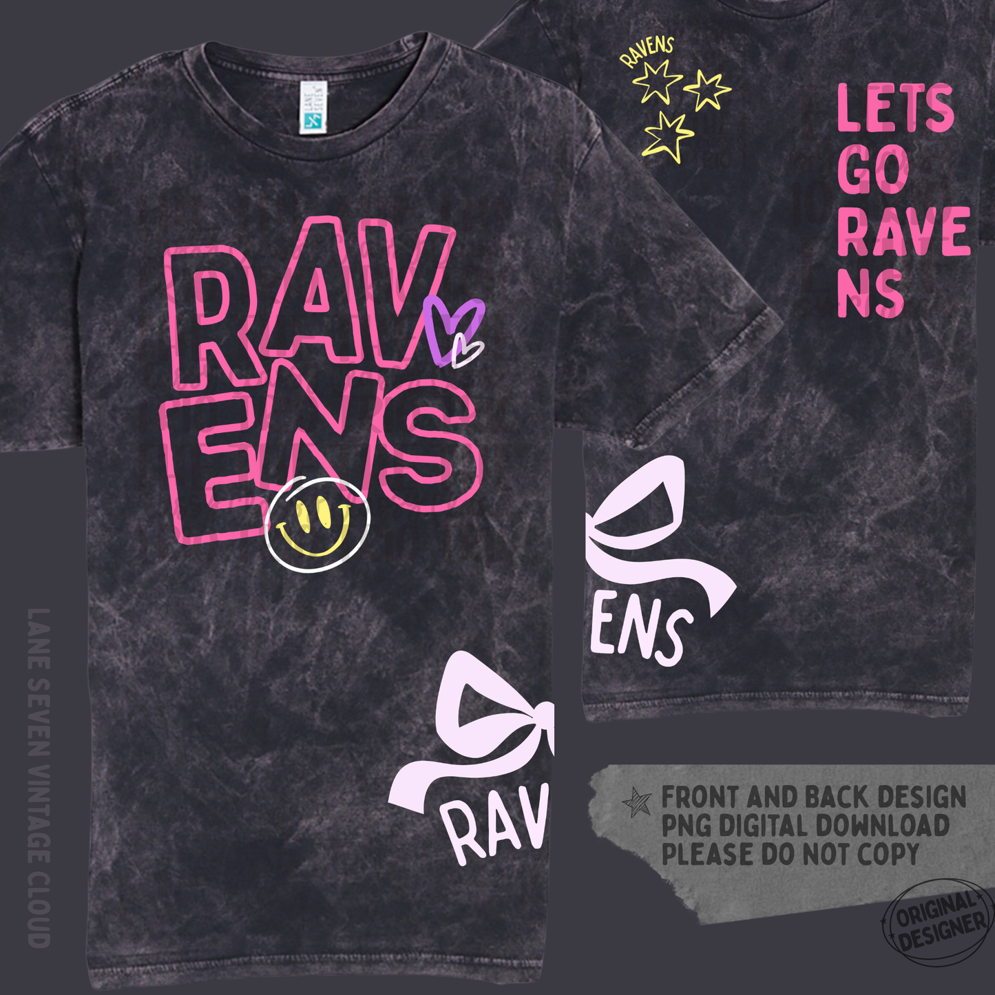 Ravens Doodle | Digital Design | PNG | Sublimation | Shirt Design | Trending | Original Designer | Gift Idea | Bow