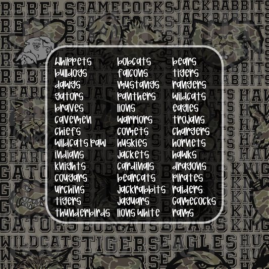 Old Varsity Camo Stacked Bundle | Digital Design | PNG | Sublimation | DTF | Western Camouflage | Shirt Designs | Trending | Mascots | Vintage Look