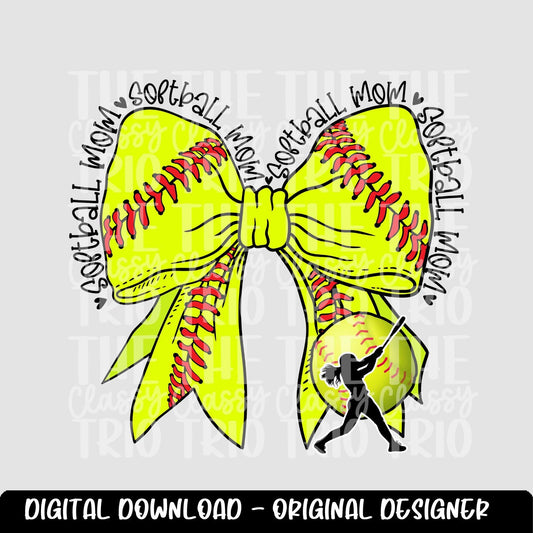 Softball Mom | Digital Design | PNG | Sublimation | Coquette | Bow| Shirt Design | Trending