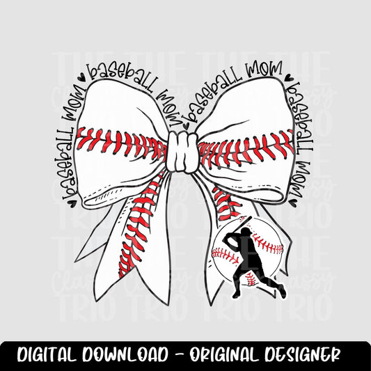 Baseball Mom | Digital Design | PNG | Sublimation | Coquette | Bow| Shirt Design | Trending
