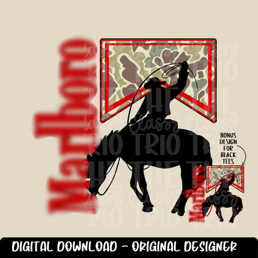 Old Camo Cowboy | Digital Design | PNG | Sublimation | Camouflage | Retro Western | Country Shirt Design | Trend Shirt | Vintage