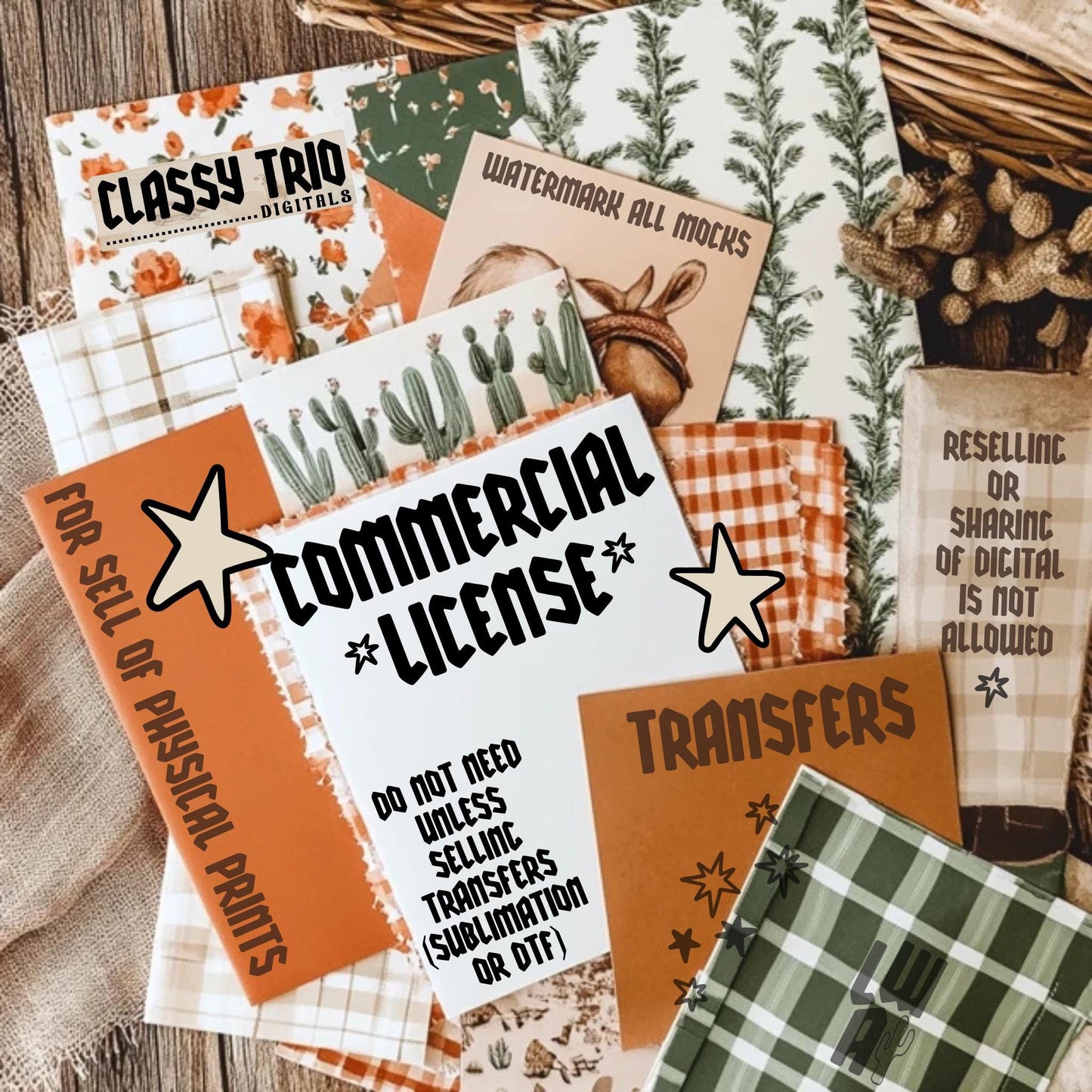 Commerical License | License | Transfers | Direct to Film | Sublimation | Physical Transfers