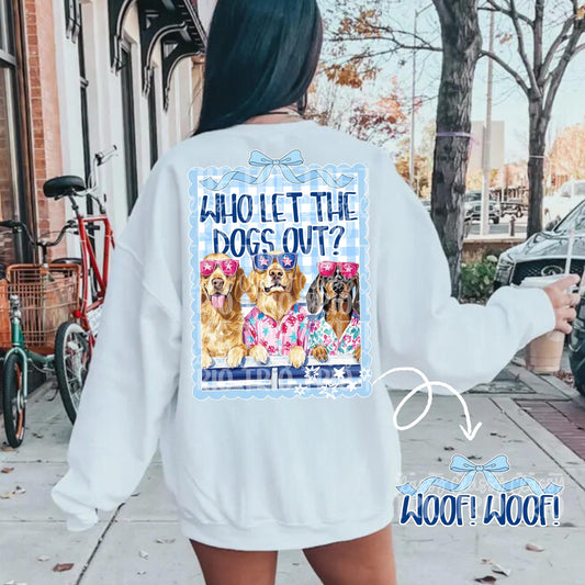 Preppy Baseball Dogs in Bleacher | PNG | Digital Design | Floral | Who Let The Dogs Out | Sublimation | Shirt Design | Sports Coquette