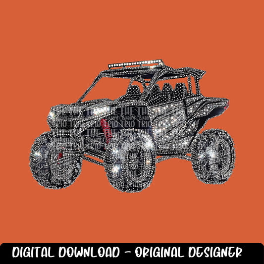 Faux Rhinestone Colorful Black Side By Side | Digital Design | PNG | Sublimation | DTF | Outdoors | SXS Shirt Design | Country | Trending