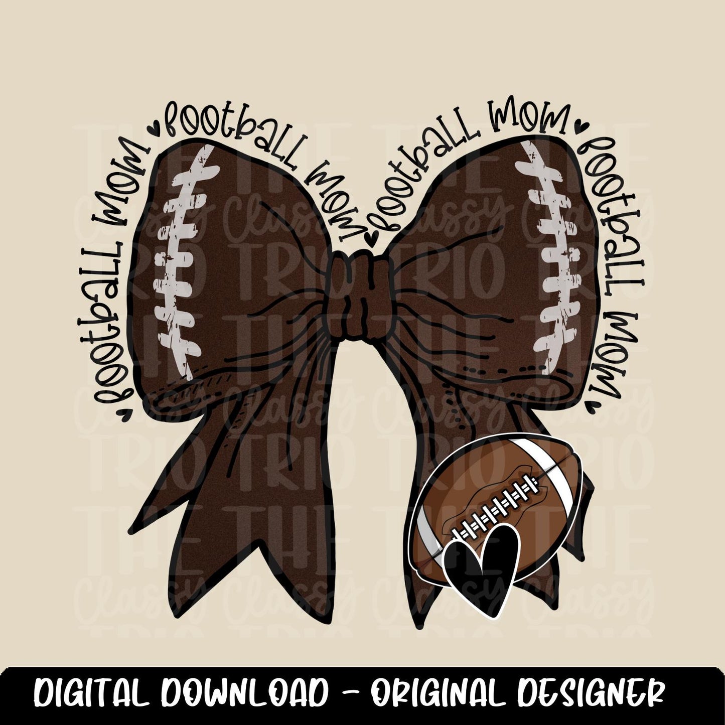 Football Mom | Digital Design | PNG | Sublimation | Coquette | Bow| Shirt Design | Trending | Mom of Football Player Sport