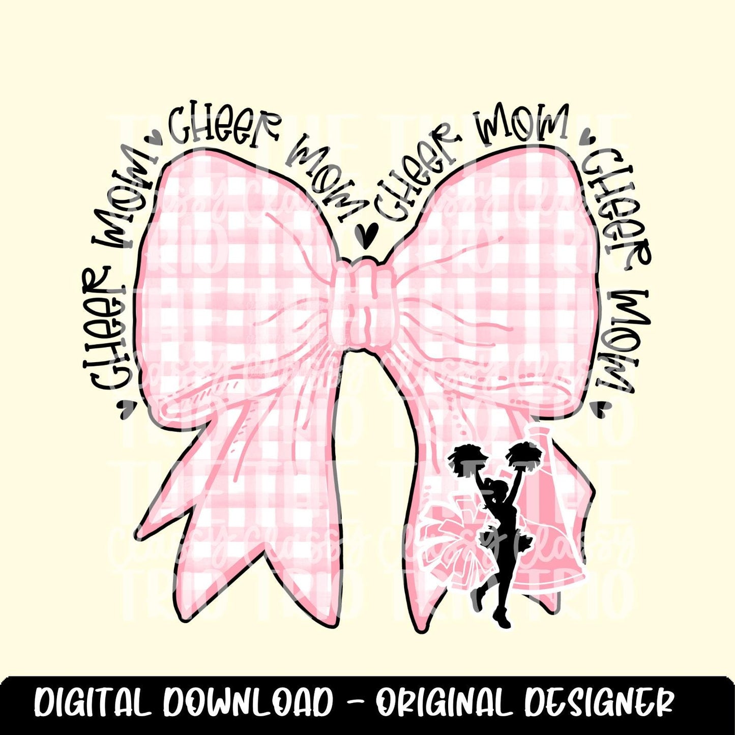 Cheerleading Mom | Digital Design | PNG | Sublimation | Coquette | Bow | Shirt Design | Trending | Cheer