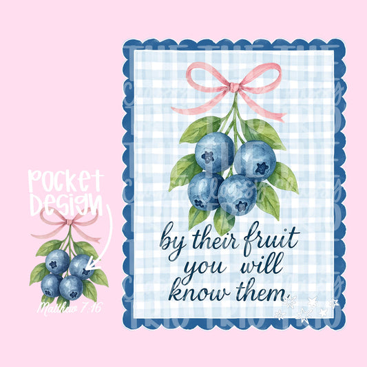 Blueberries Coquette | Digital Design | PNG | Sublimation | Blueberry Festival | Bible Verse | Kid Adult Shirt Design | Original Creator
