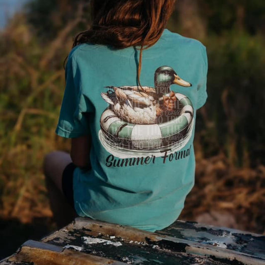 Summer Formal Mallard Duck | Digital Design | PNG | Sublimation | Pool Float Bow | Vintage | Kid Adult Shirt Design | Original Creator
