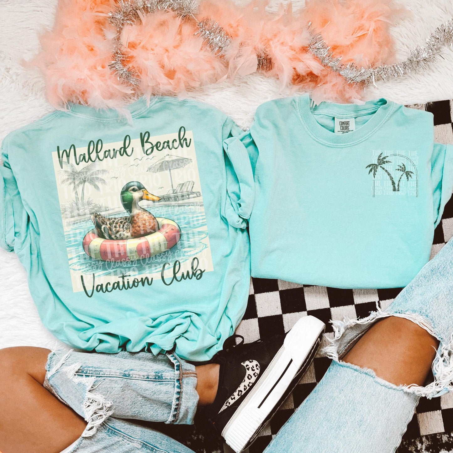 Mallard Beach Vacation Club | Digital Design | PNG | Sublimation | Mallard Duck Pool | Vintage | Kid Adult Shirt Design | Original Creator