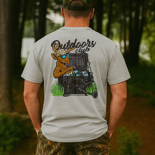 Outdoors Club Deer | Digital Design | PNG | Sublimation | Agriculture | Hunting | Country Shirt Design | Men Design and Women | Original