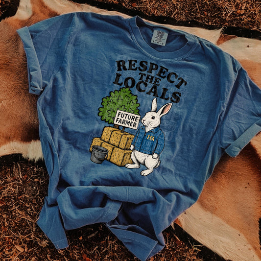Agriculture Respect the Locals FFA | Digital Design | PNG | Sublimation | Trending | Shirt Design | Original Design | Rabbit | Farming |