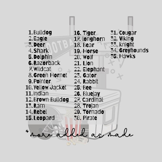 Football Doodle Bundle | Digital Design | PNG | Sublimation | DTF | School Team | Shirt Designs | Trending | Mascots | Original Creator