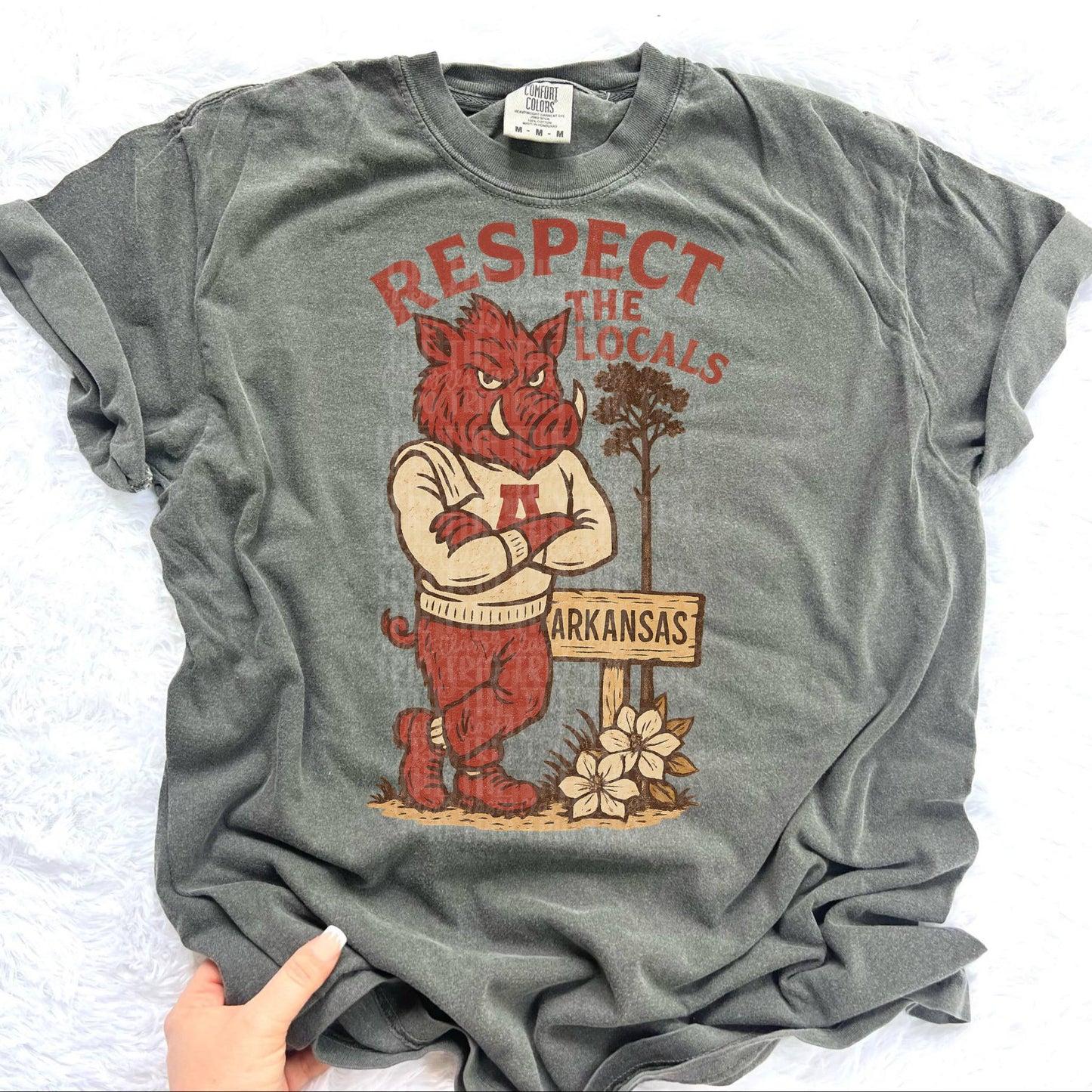 Respect the Locals | Digital Design | PNG | Sublimation | AR | Retro | Shirt Design | Trend | Vintage Chalk Distressed |