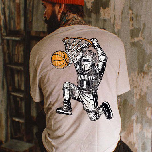 Knights Basketball Grudge | Digital Design | PNG | Original Designer | Shirt Design Trend | Vintage Chalk Distressed | School Mascot
