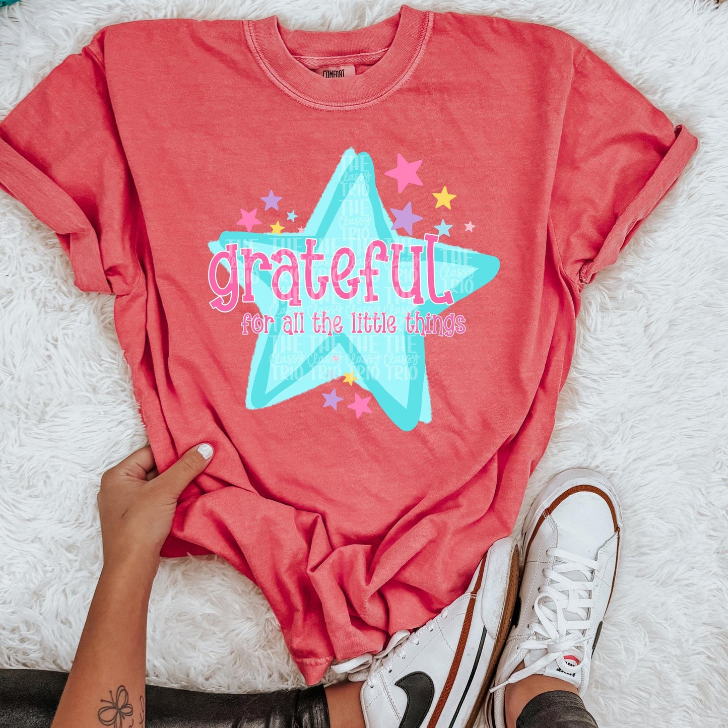 Grateful For The Little Things | Digital Design | PNG | Sublimation | Pastels | Christian Shirt Design | Trending | Original | Gift Idea