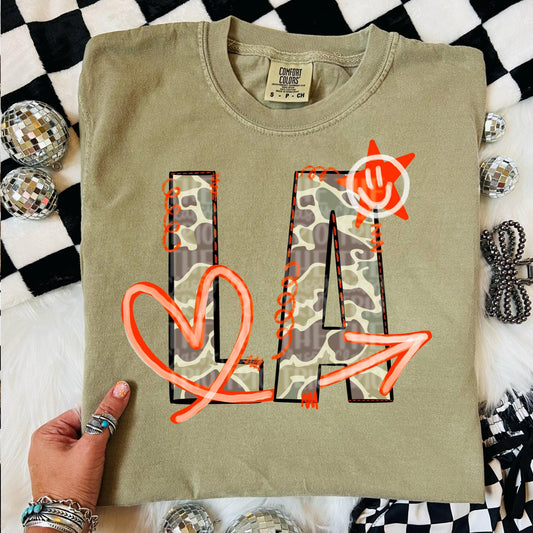 Old Camo State LA Doodle | Digital Design | PNG | Sublimation | Camouflage Louisiana Shirt Design | Camo State | Original Designer