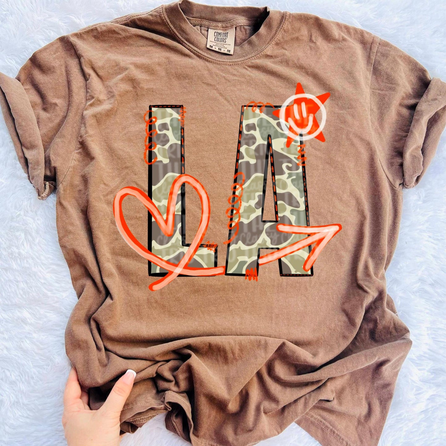 Old Camo State LA Doodle | Digital Design | PNG | Sublimation | Camouflage Louisiana Shirt Design | Camo State | Original Designer