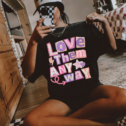 Love Them Anyway | Scrapbook Drawing Digital Design | PNG | Sublimation | Christian | Be Kind | Kid Adult Design | Original Creator