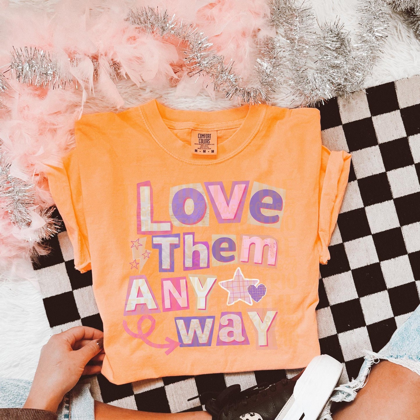 Love Them Anyway | Scrapbook Drawing Digital Design | PNG | Sublimation | Christian | Be Kind | Kid Adult Design | Original Creator