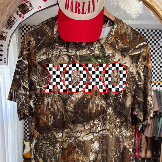 XOXO Checkered Digital Design | PNG | Valentines Day Shirt Design | Original Creator