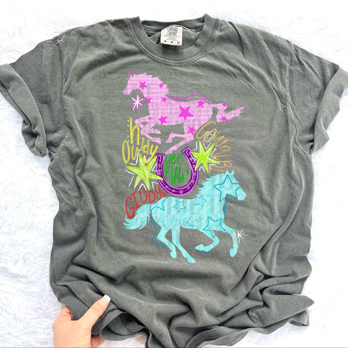 Y2K Preppy Horse Doodle | Digital Design | PNG | Sublimation | Retro Western | Country Trend Shirt