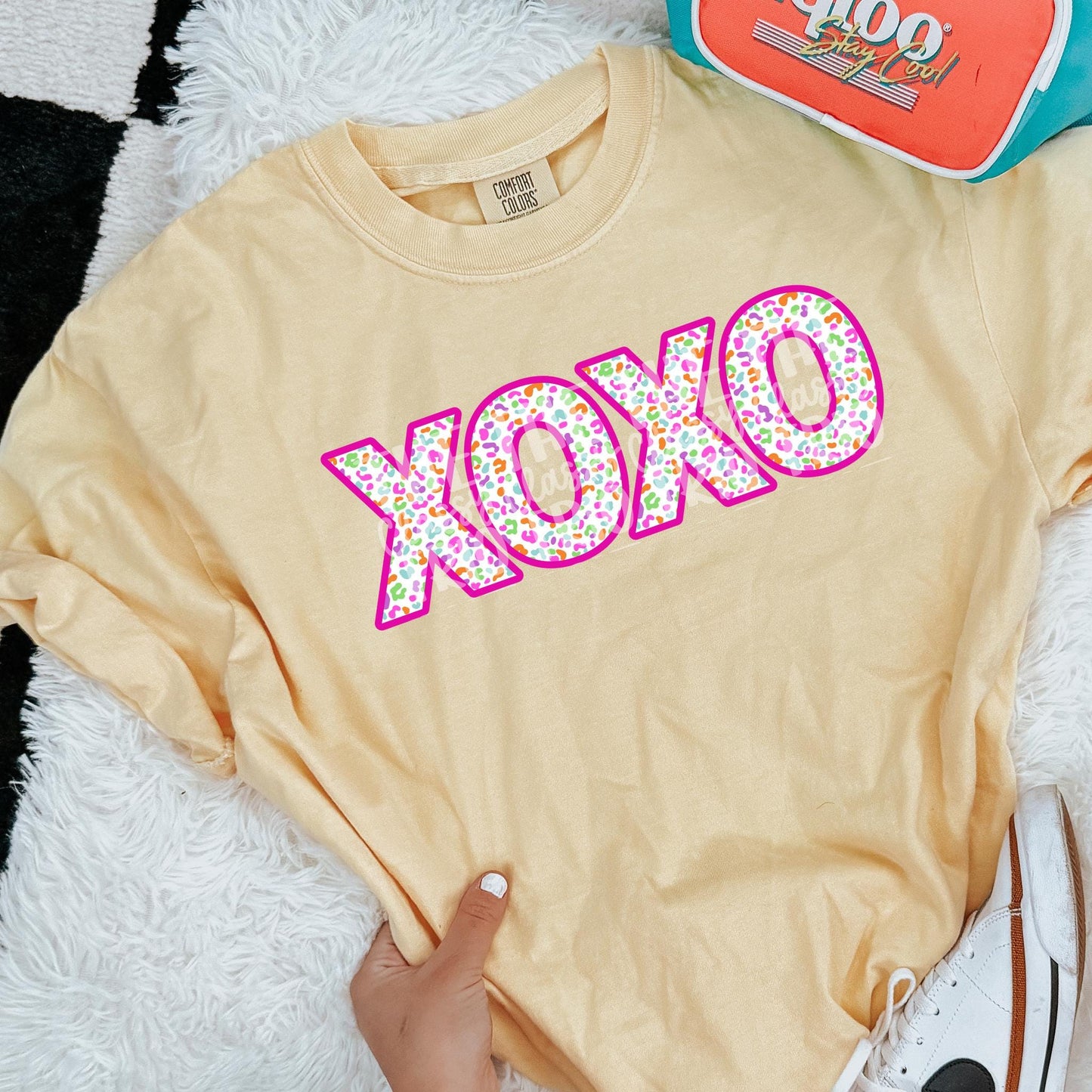 XOXO Leopard Colorful | Digital Design | PNG | Valentines Day Shirt Design | Original Creator