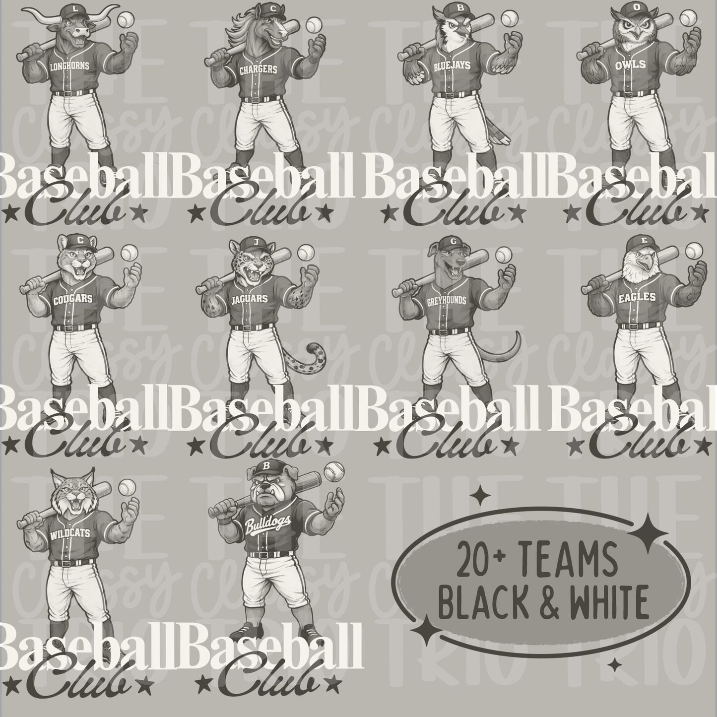 Baseball Club Bundle PNG Bundle | Sports Designs (Digital)