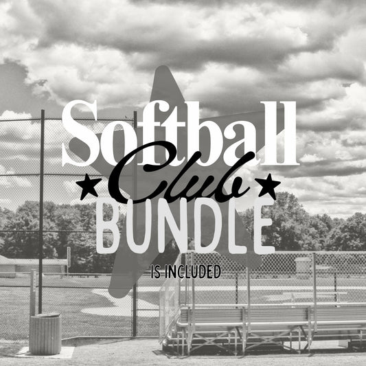 Baseball + Softball Club Bundle PNG Bundle | Sports Designs (Digital)