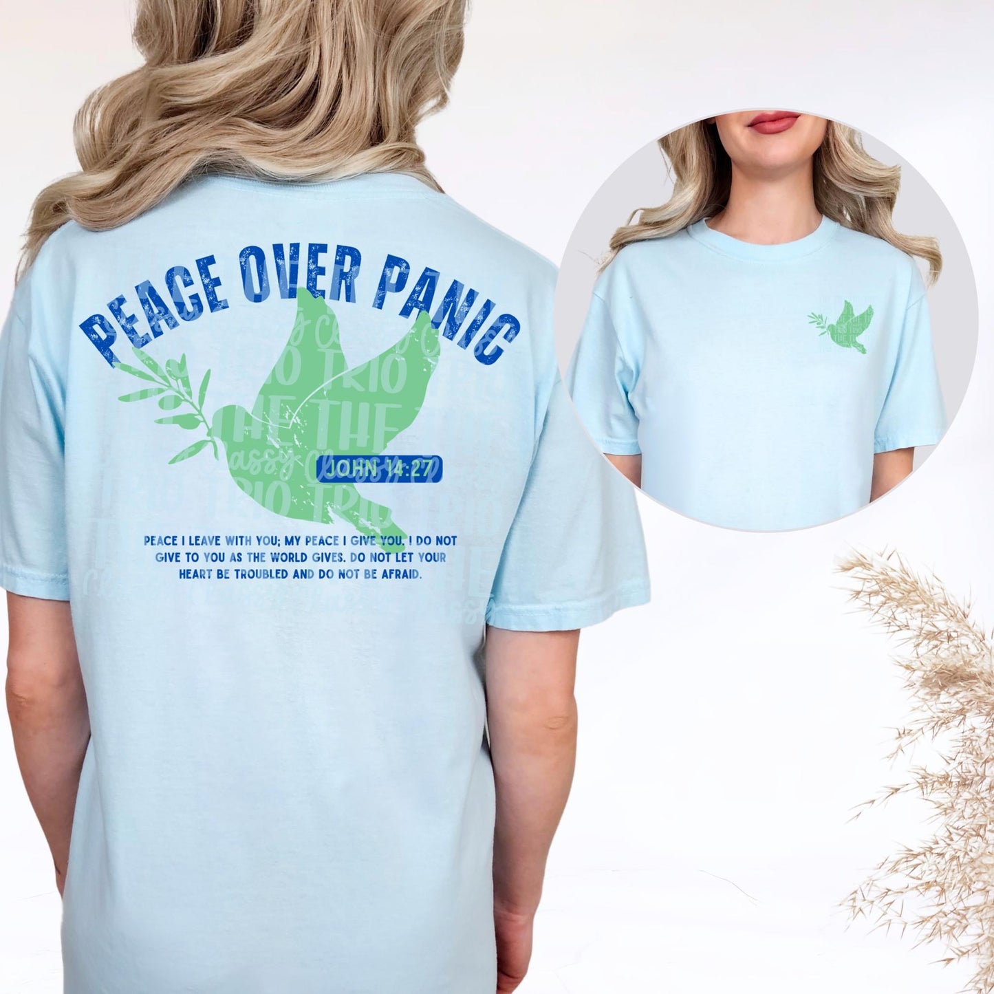 Peace Over Panic PNG | Christian Doodle Design (Digital Download)