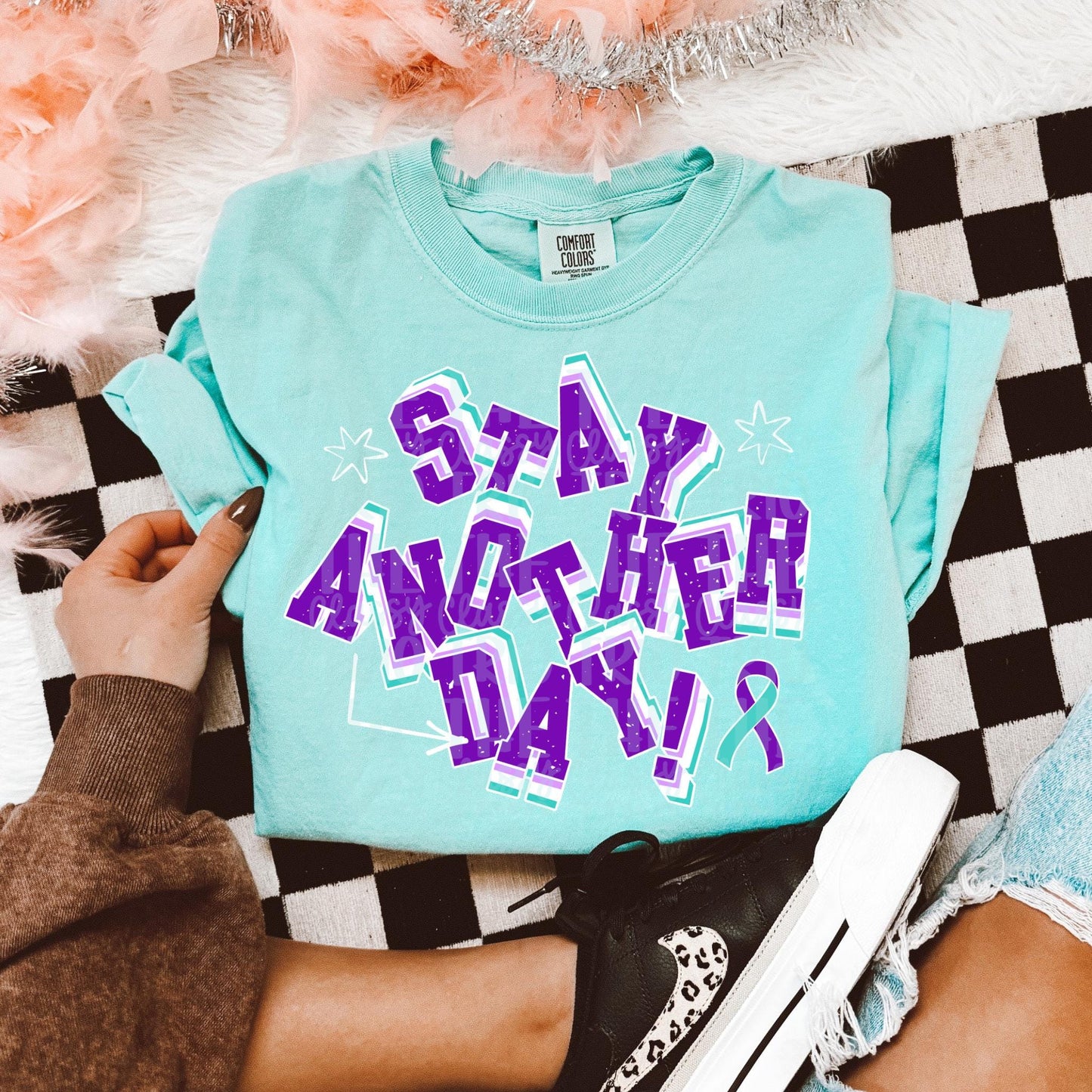 Stay Another Day PNG | Suicide Awareness Prevention Design (Digital Download)