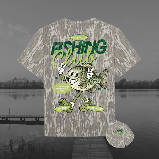 Bass Fishing Club PNG | Retro Lake Life Fish Mascot Shirt Design | Vintage Fishing Tee Graphic with Pocket Design Included | Trendy | Summer