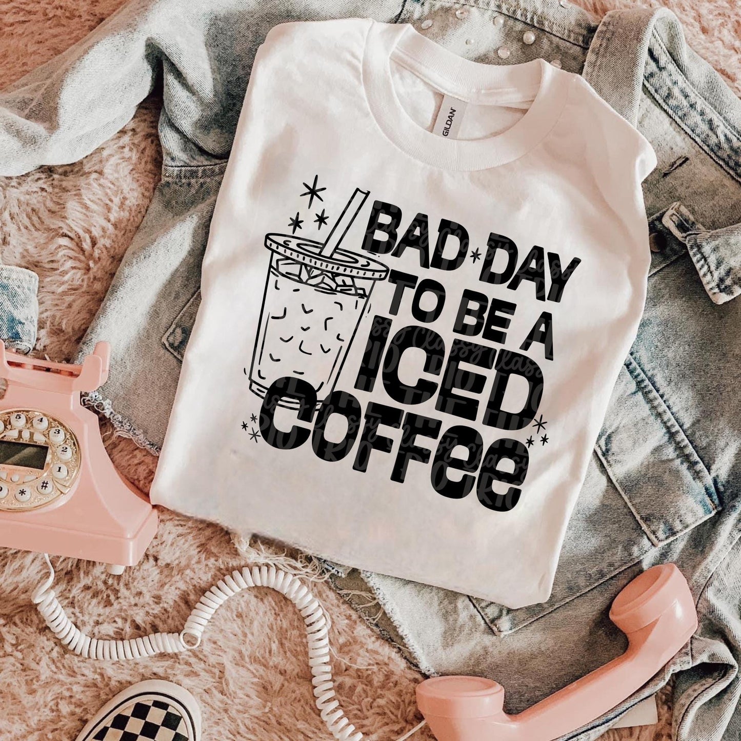 Bad Day To Be Iced Coffee PNG, Funny Quote Shirt Design, Trending Graphic Tee PNG, Trendy Aesthetic Shirt, Digital Download, DTF, Sub