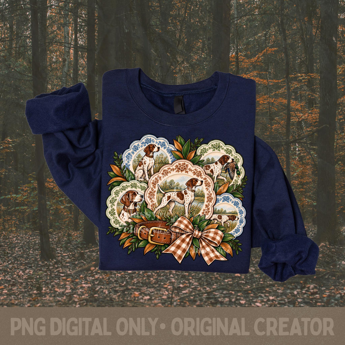 Bird Dog PNG, Vintage Hunting Design, Southern Hunting Plate Collage, Sublimation, Fall Shirt Design, Country Digital, German Shorthair Dog