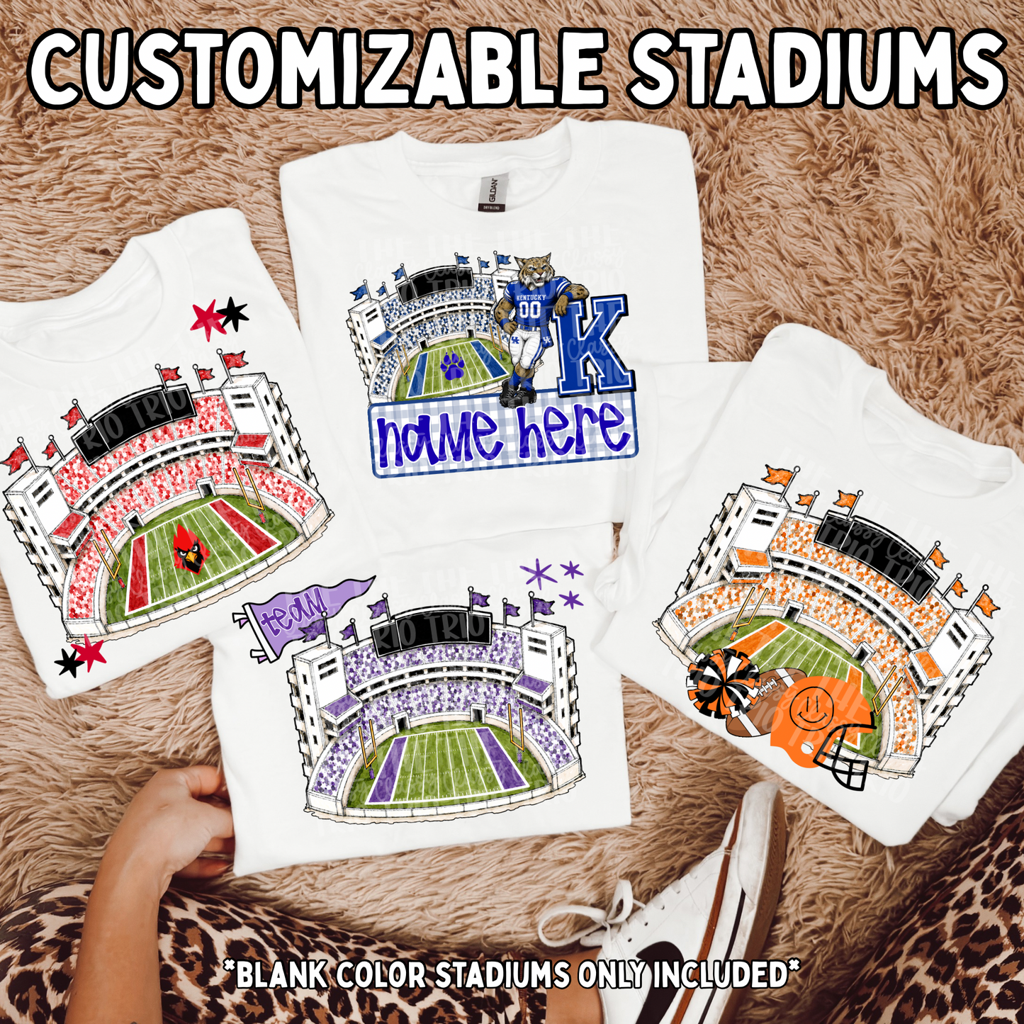 Customizable Blank Football Stadium Bundle PNG | Gameday Clipart | Sports Stadium Illustration | Digital Download | Shirt Design PNG | Boutique Graphic