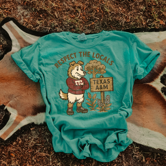 Respect the Locals | Digital Design | PNG | Sublimation | Texas | Retro | Shirt Design | Trend | Vintage Chalk Distressed